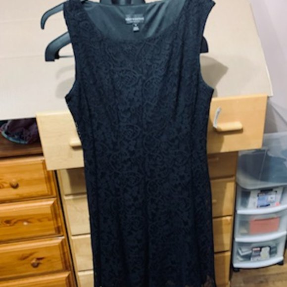 Connected Apparel Black Lacey Tank Dress - Picture 5 of 9